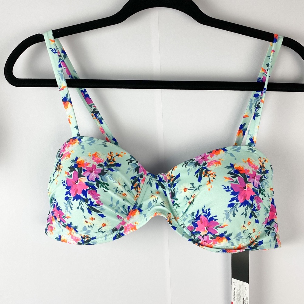 Nicole Miller studio floral bikini top‎ size 10